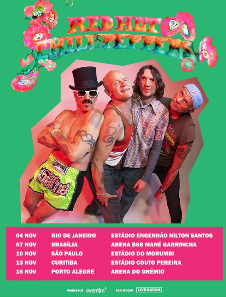 Red Hot Chili Peppers anuncia cinco shows no Brasil em 2023; veja datas -  Folha do Café